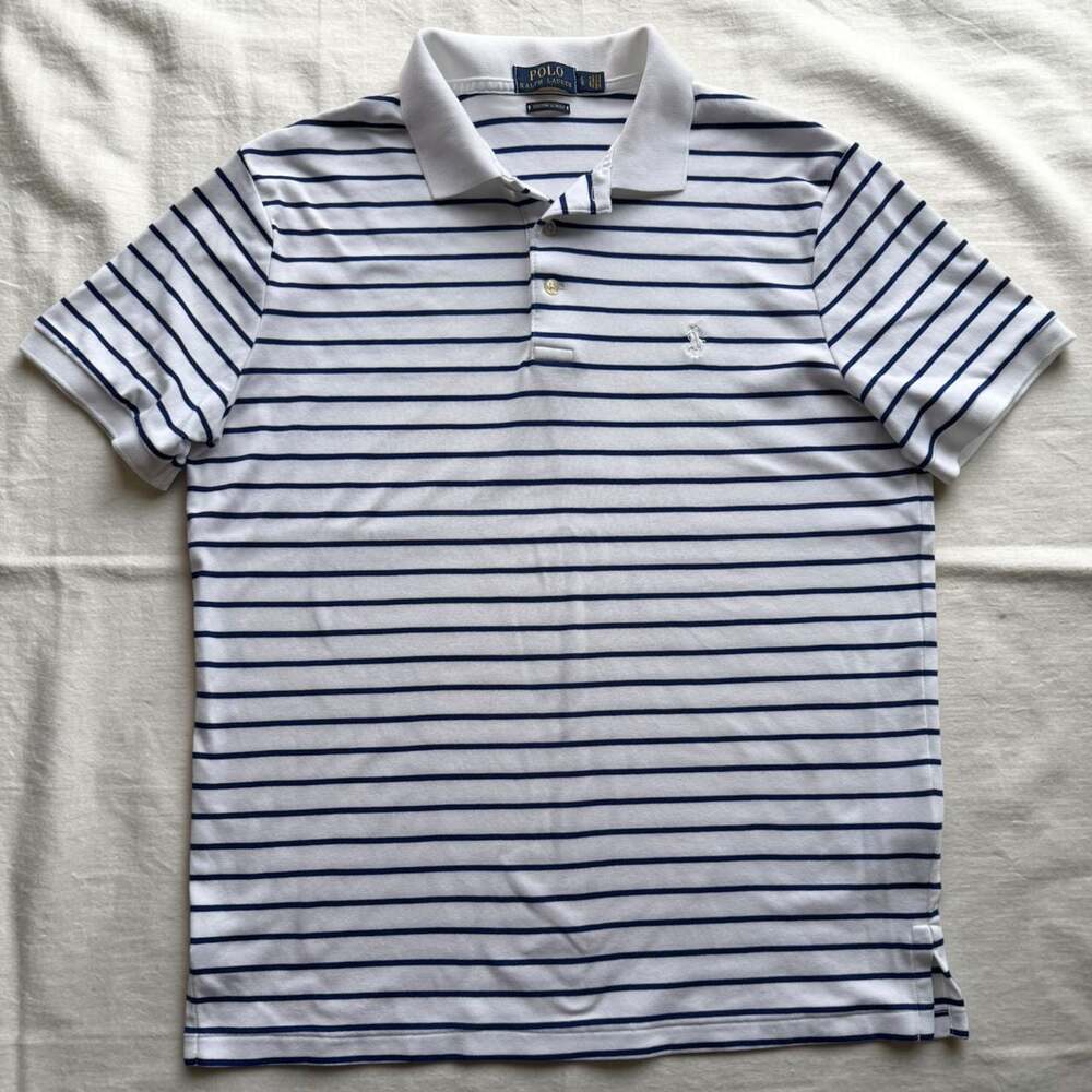 Polo Ralph Lauren Custom Slim Fit Striped Polo Shirt Size Large